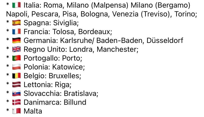 Rotte Ryanair2024 aeroporto Vincenzo Florio